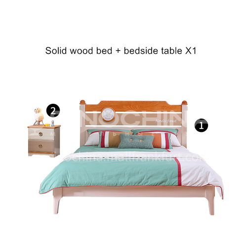 JFD-519 bedroom modern solid wood frame foam mattress children bed